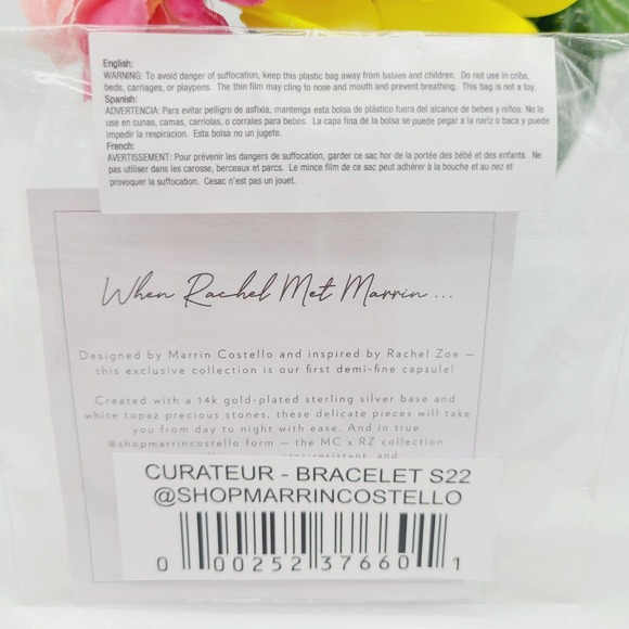 Marrin Costello Soleid Gold & Topaz Bracelet NEW - Picture 6 of 6